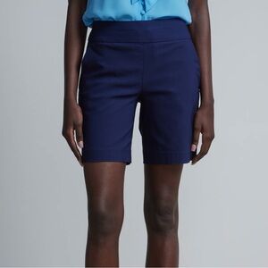 New York & Company Whitney High Waisted Pull On Navy Blue Shorts XXL NWT